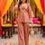 Brick red geometric print kurti crop-top sharara set