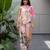 Vintage pink floral one-shoulder co-ord set