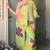 Parrot green floral one-shoulder co-ord set