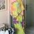 Parrot green floral one-shoulder co-ord set