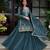 Teal sequin Embroidery Work Cotton Salwar Suit