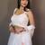 White Soft Georgette Floral Print Lehenga Choli with Sequin & Kodi Work