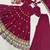 maroon embroidered crepe silk full stitched anarkali suit