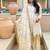 white embroidered vichitra silk full stitched sharara palazzo