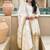 white embroidered vichitra silk full stitched sharara palazzo
