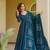 Teal Color embroidery work Silk Blend Salwar Suit