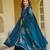 Teal Color embroidery work Silk Blend Salwar Suit