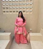 Pink Color Embroidery Sequence Work Silk Blend Salwar Suit