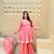 Pink Color Embroidery Sequence Work Silk Blend Salwar Suit