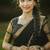 Women’s Black Saree with Golden Woven Border and Matching Blouse Piece