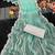 Sea Green Color Silver Lace border Oraganza Silk Saree