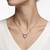 925 Sterling Silver Rose Gold  CZ Diamond Heart Pendant Necklace Set for Women 