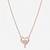 925 Sterling Silver Rose Gold  CZ Diamond Heart Pendant Necklace Set for Women 
