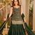 Green Color Embroidery Sequence Work Faux Georgette Salware Suit 