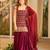 Rani Pink Color Embroidery Sequence Work Faux Georgette Salware Suit 