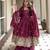 Rani Pink Color Embroidery Work Silk Blend Salwar Suit