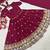 Rani Pink Color Embroidery Work Silk Blend Salwar Suit