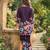 Purple floral printed ethnic co-ord set