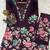 Purple floral printed ethnic co-ord set