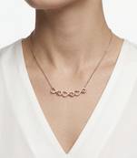 925 Sterling Silver Rose Gold CZ Diamond Infinity Pendant Necklace Set for Women