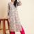 All about you floral printed cotton straight kurta
