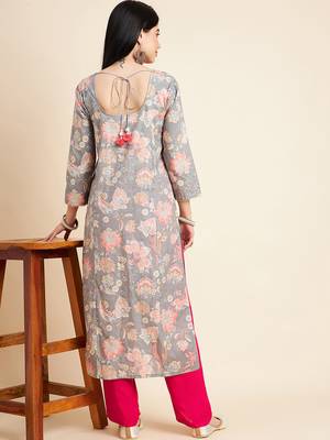 All about you floral printed cotton straight kurta 3