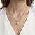 925 Sterling Silver Rose Gold CZ Diamond Mermaid Pendant Necklace for Women