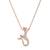 925 Sterling Silver Rose Gold CZ Diamond Mermaid Pendant Necklace for Women