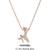 925 Sterling Silver Rose Gold CZ Diamond Mermaid Pendant Necklace for Women