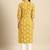 women yellow & white ethnic motifs printed regular kurta