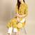 women yellow & white ethnic motifs printed regular kurta