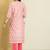 Women pink & green floral printed rozana kurta
