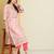 Women pink & green floral printed rozana kurta