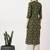 women green & mustard yellow printed straight kurta
