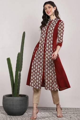women ethnic motifs printed indie prints kurta