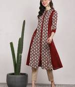 women ethnic motifs printed indie prints kurta