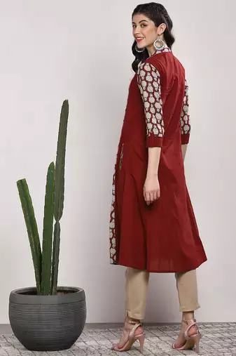 women ethnic motifs printed indie prints kurta