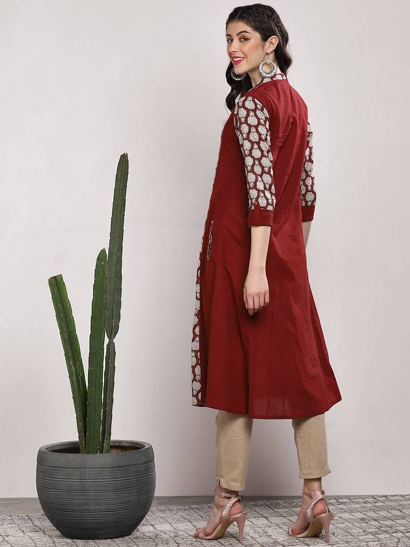 women ethnic motifs printed indie prints kurta