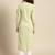 women green floral yoke design thread work pastels kurta