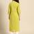 women lime green floral embroidered thread work pastels kurta