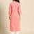 women pink bandhani printed thread work pastels kurta