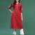 Women ethnic motifs embroidered cotton straight kurta