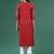 Women ethnic motifs embroidered cotton straight kurta