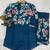Blue floral printed co-ord set for women