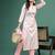 Women floral printed cotton notch neck straight kurta