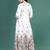 Women white floral printed a-line ethnic dress