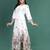 Women white floral printed a-line ethnic dress