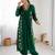 dark green floral embroidered georgette kurta balloon pant set with elegant detailing