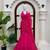 Pink Faux Georgette Fish Cut Lehenga Saree with Sequins Work
