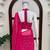 Pink Faux Georgette Fish Cut Lehenga Saree with Sequins Work